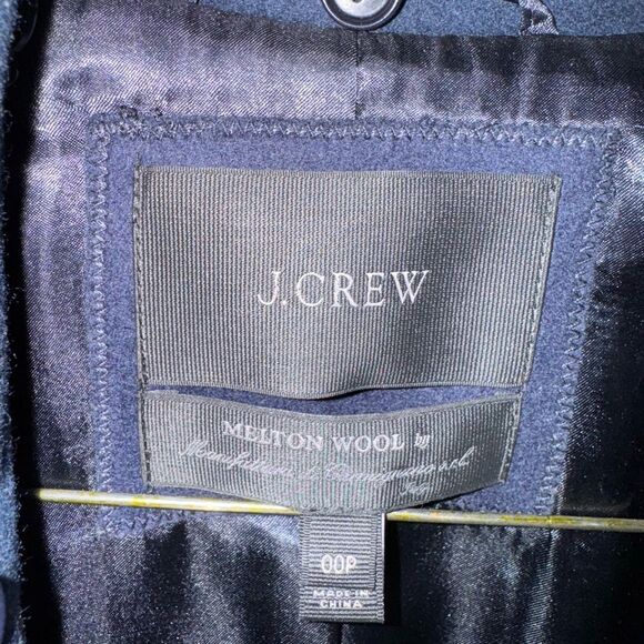 J. Crew Melton Wool Coat with Notched Collar, Like New - Picture 6 of 10